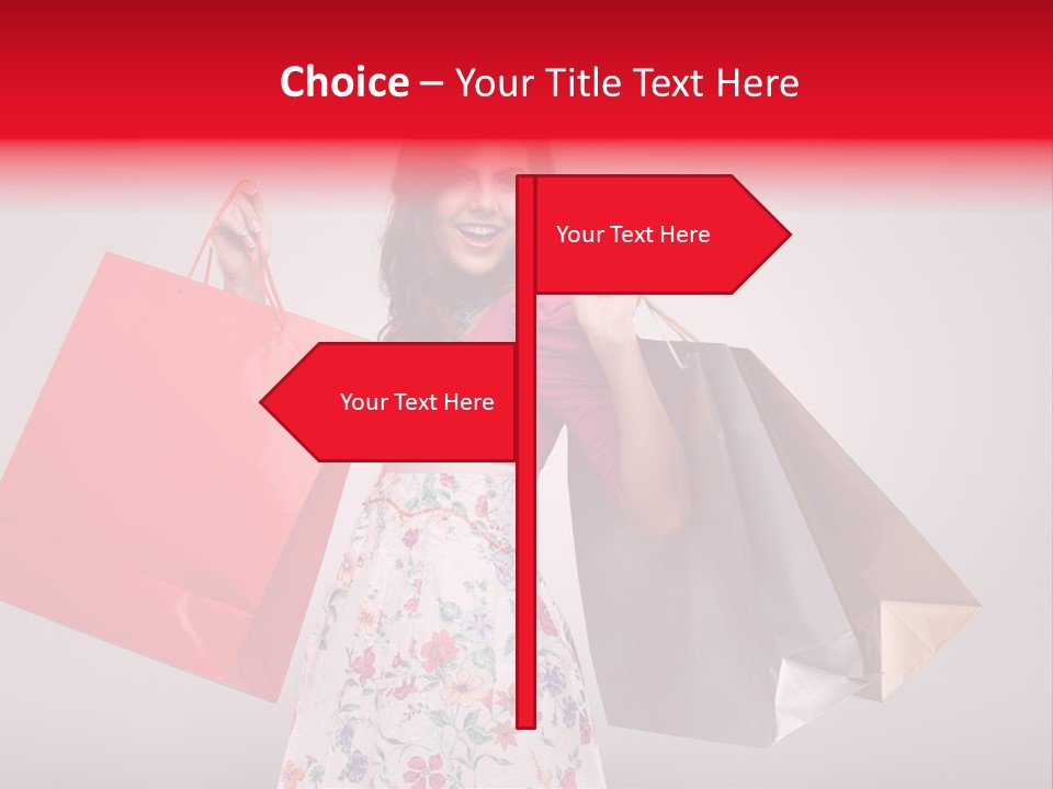 Fashion Woman Happy PowerPoint Template