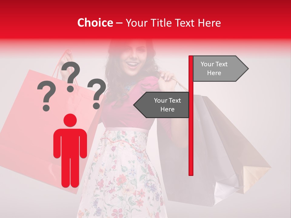 Fashion Woman Happy PowerPoint Template