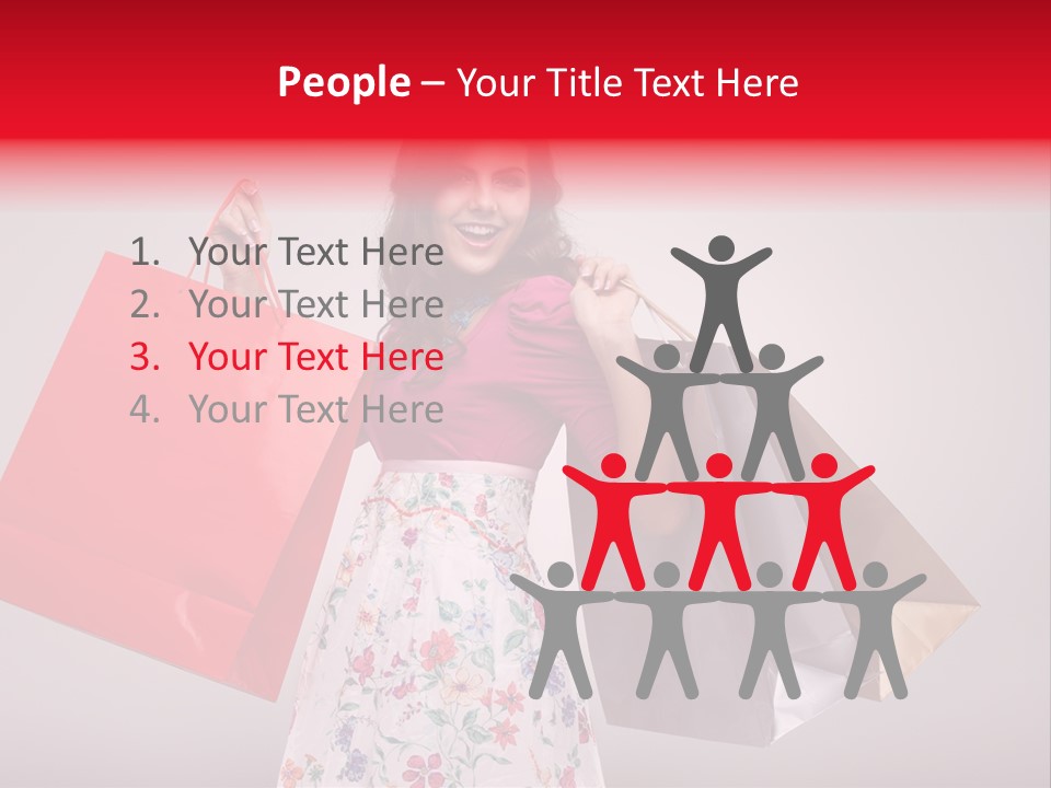 Fashion Woman Happy PowerPoint Template