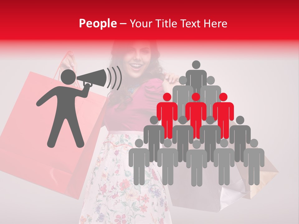 Fashion Woman Happy PowerPoint Template