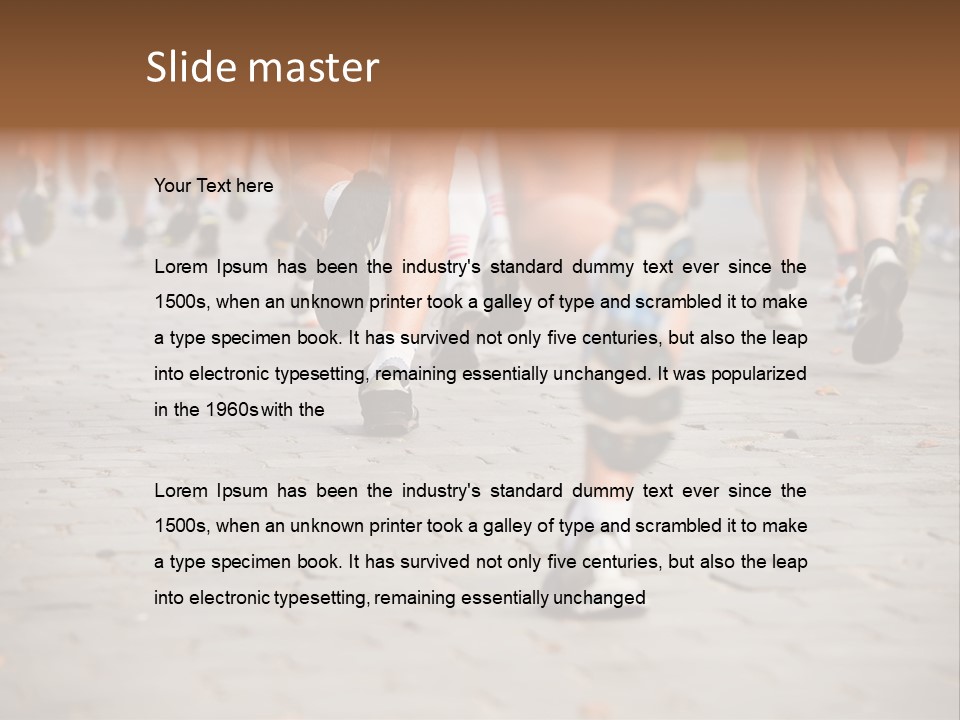 Cause Race Jogger PowerPoint Template