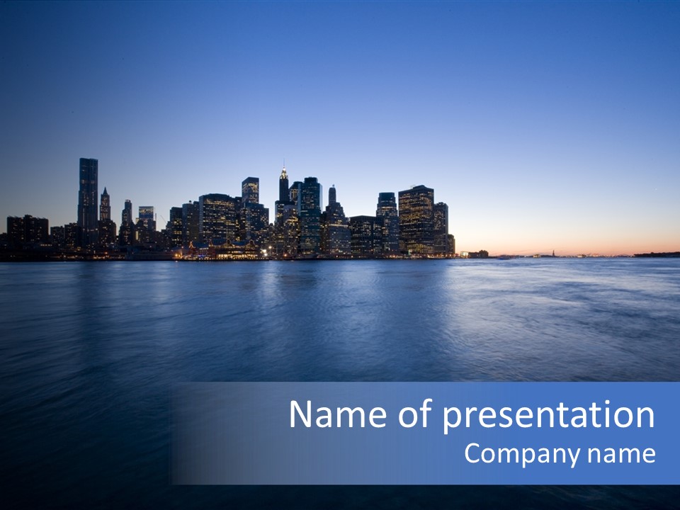 Wide Landmark Harbor PowerPoint Template