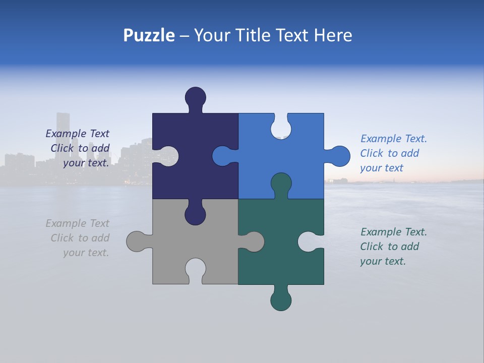 Wide Landmark Harbor PowerPoint Template