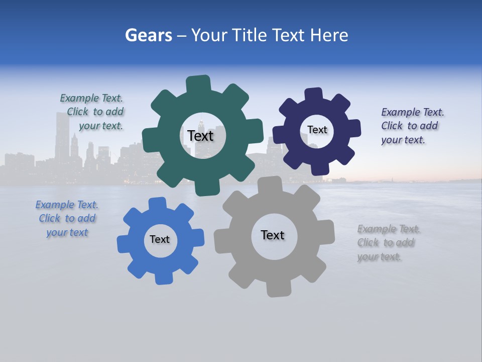 Wide Landmark Harbor PowerPoint Template
