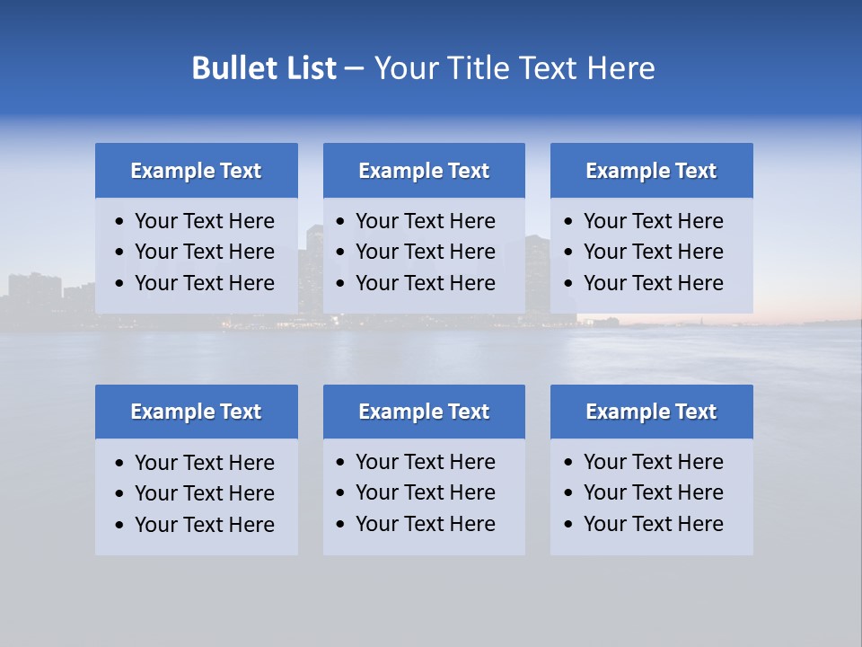 Wide Landmark Harbor PowerPoint Template