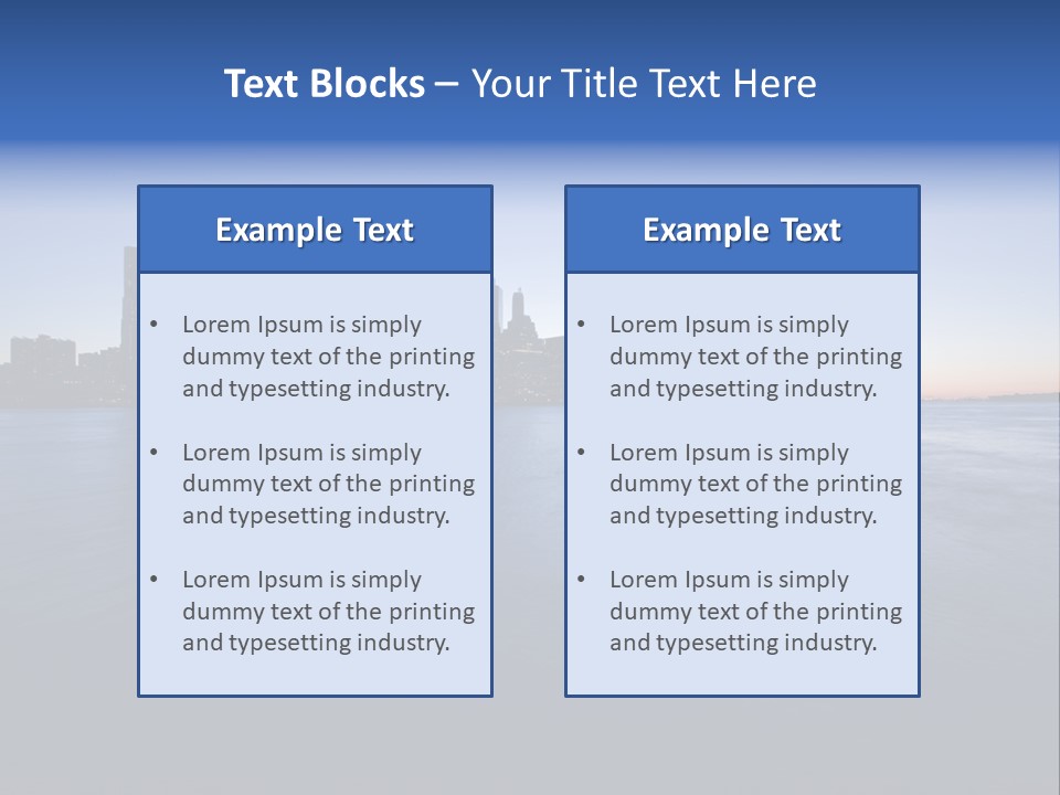 Wide Landmark Harbor PowerPoint Template