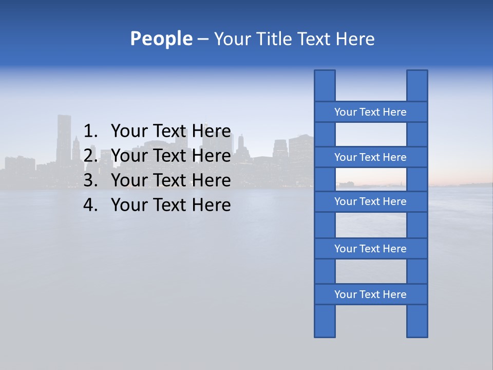 Wide Landmark Harbor PowerPoint Template