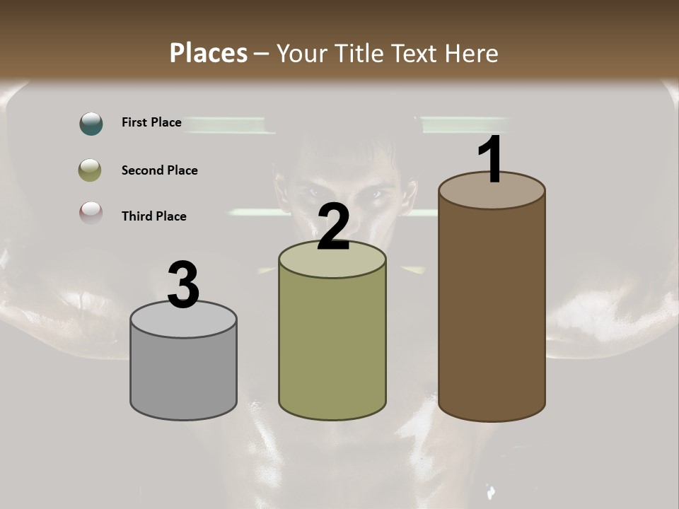 A Man Is Holding A Bar In His Hands PowerPoint Template