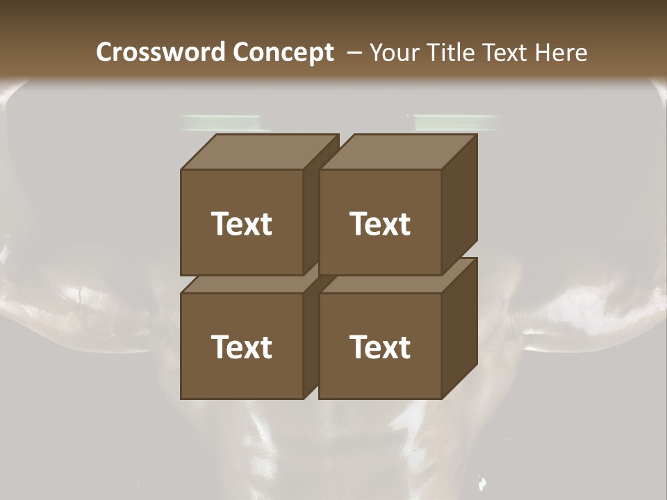 A Man Is Holding A Bar In His Hands PowerPoint Template