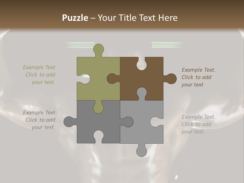 A Man Is Holding A Bar In His Hands PowerPoint Template