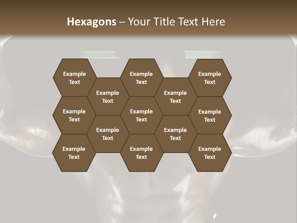 A Man Is Holding A Bar In His Hands PowerPoint Template