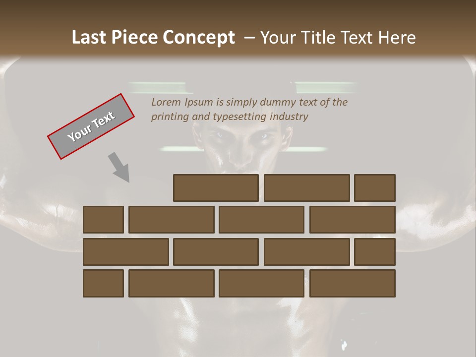 A Man Is Holding A Bar In His Hands PowerPoint Template