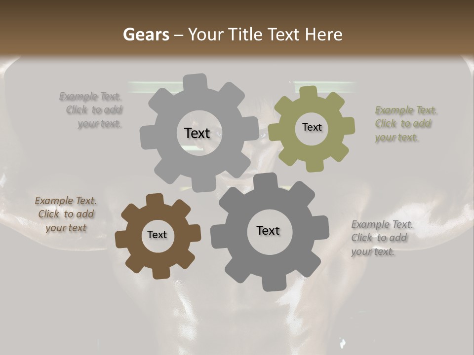 A Man Is Holding A Bar In His Hands PowerPoint Template