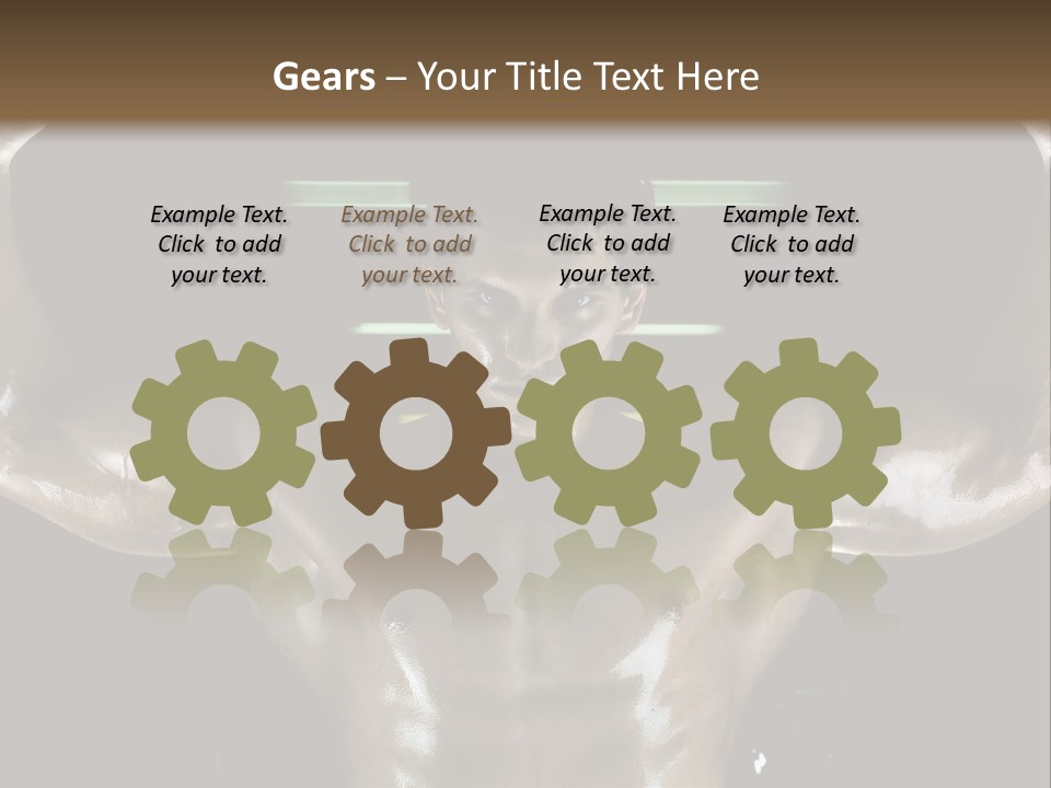 A Man Is Holding A Bar In His Hands PowerPoint Template