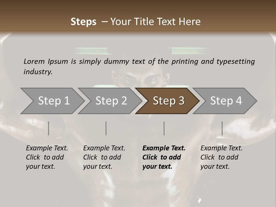 A Man Is Holding A Bar In His Hands PowerPoint Template