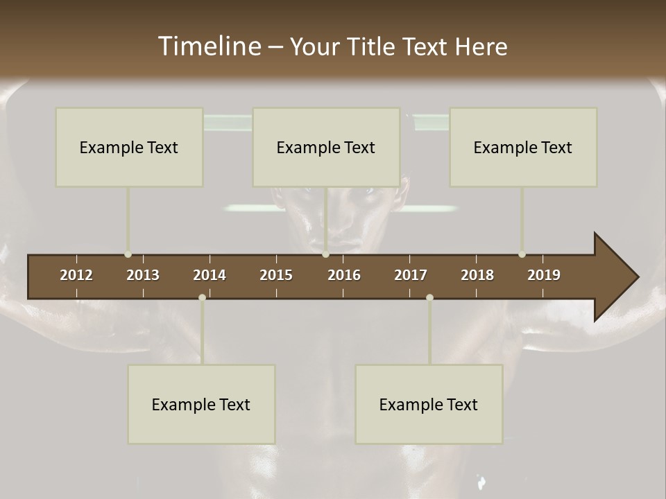 A Man Is Holding A Bar In His Hands PowerPoint Template