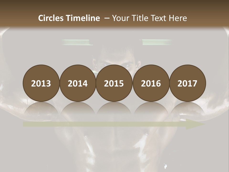 A Man Is Holding A Bar In His Hands PowerPoint Template