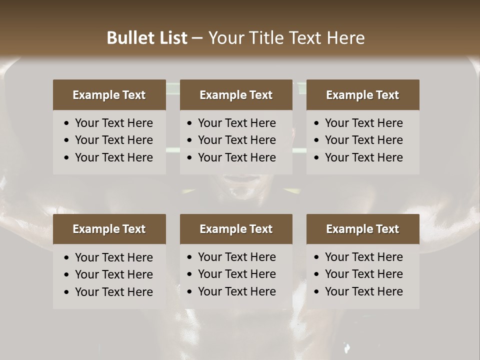 A Man Is Holding A Bar In His Hands PowerPoint Template