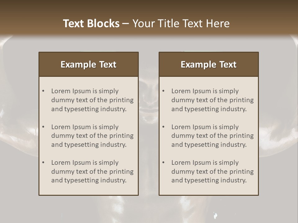 A Man Is Holding A Bar In His Hands PowerPoint Template