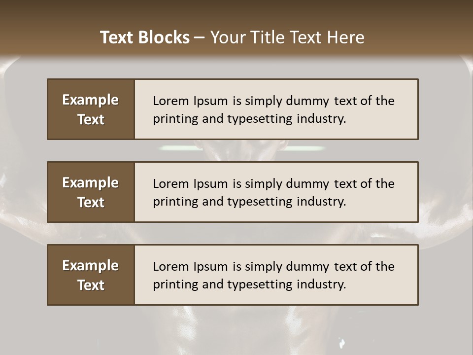 A Man Is Holding A Bar In His Hands PowerPoint Template