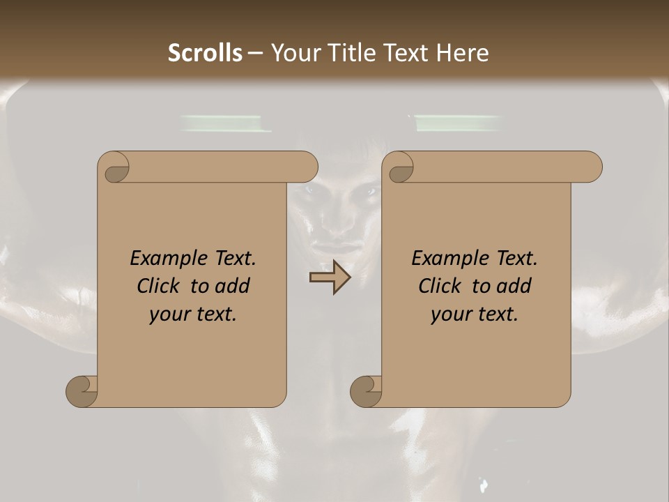 A Man Is Holding A Bar In His Hands PowerPoint Template