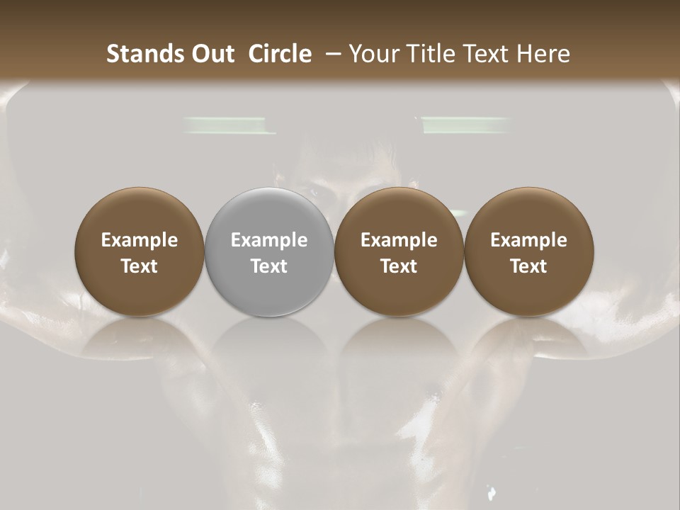 A Man Is Holding A Bar In His Hands PowerPoint Template