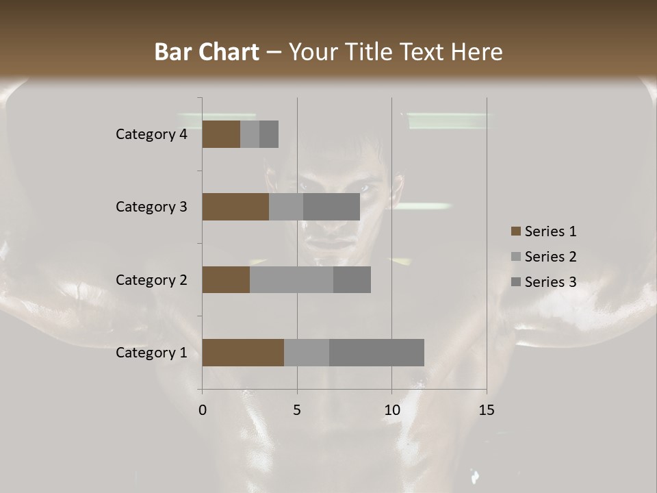A Man Is Holding A Bar In His Hands PowerPoint Template