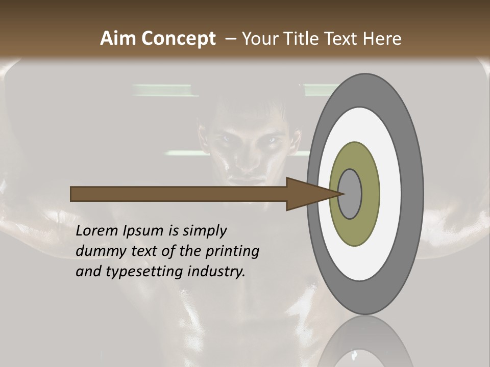 A Man Is Holding A Bar In His Hands PowerPoint Template