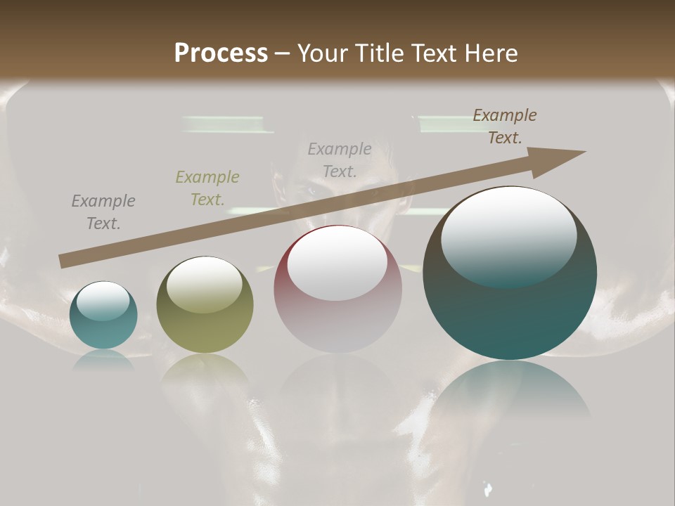 A Man Is Holding A Bar In His Hands PowerPoint Template