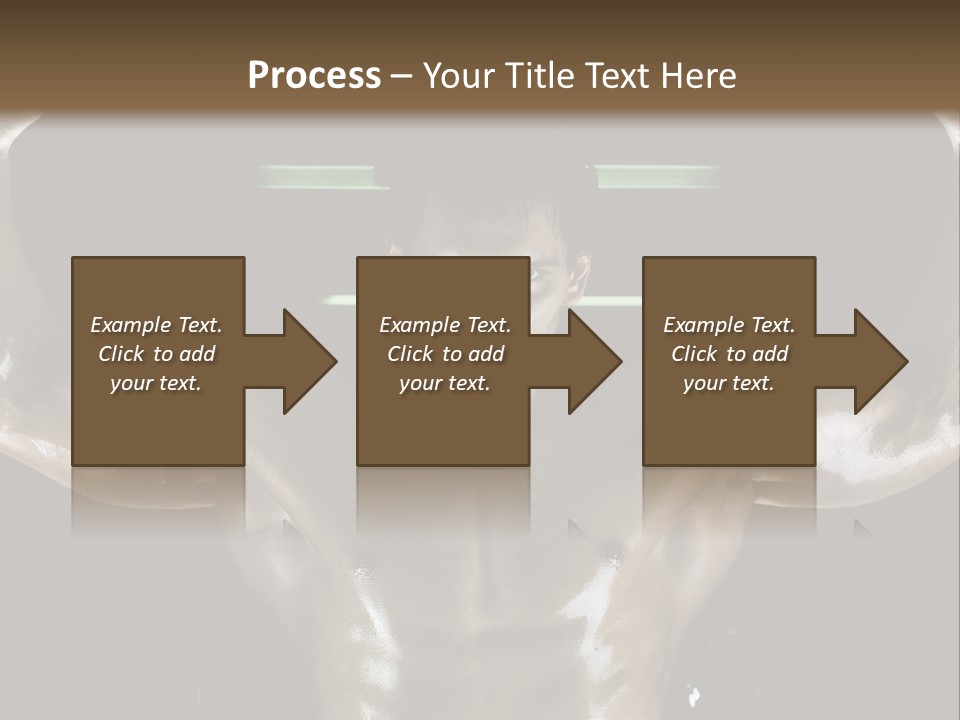 A Man Is Holding A Bar In His Hands PowerPoint Template