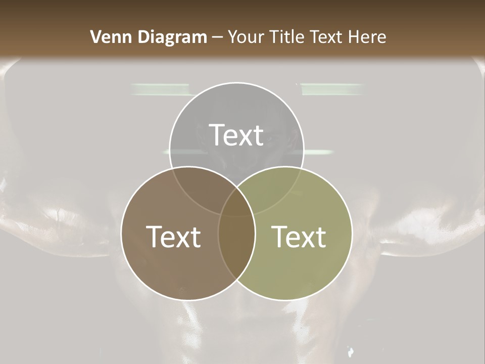 A Man Is Holding A Bar In His Hands PowerPoint Template