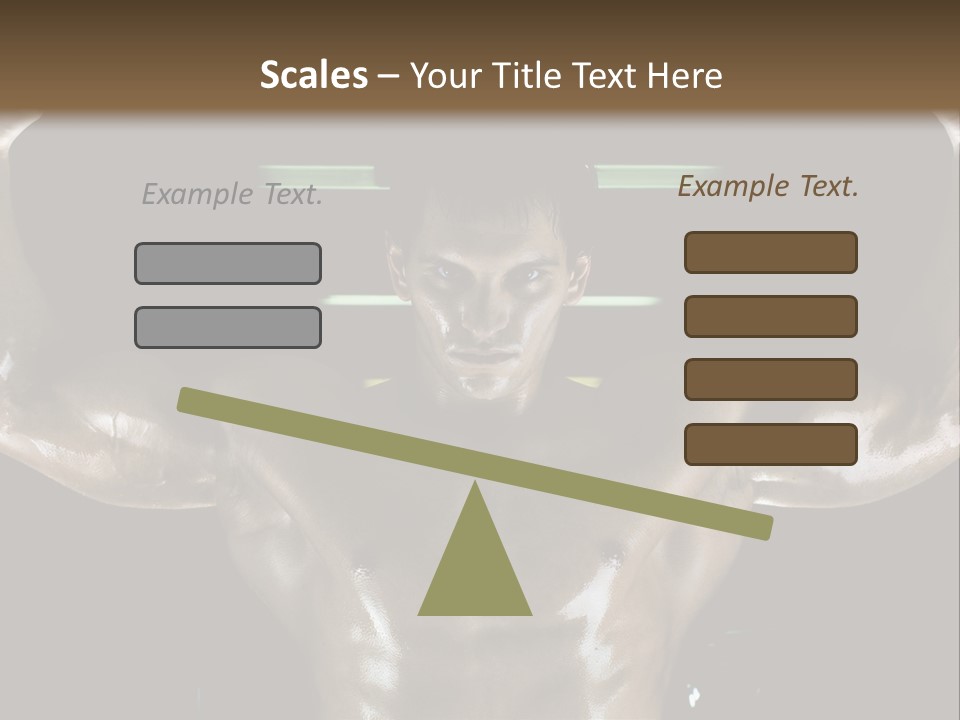 A Man Is Holding A Bar In His Hands PowerPoint Template