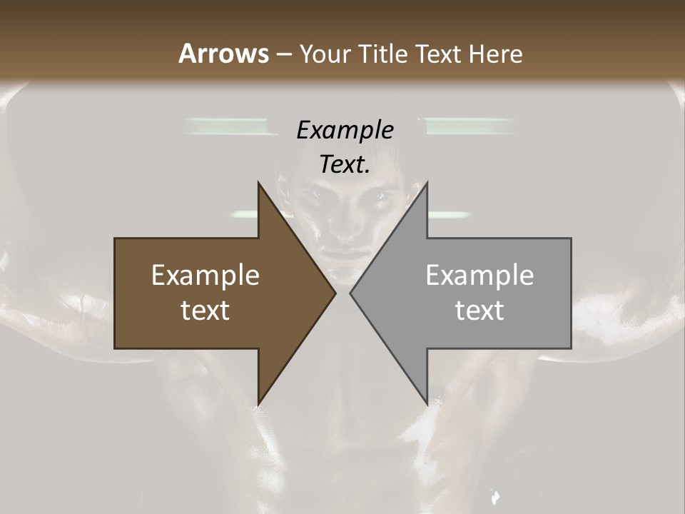 A Man Is Holding A Bar In His Hands PowerPoint Template