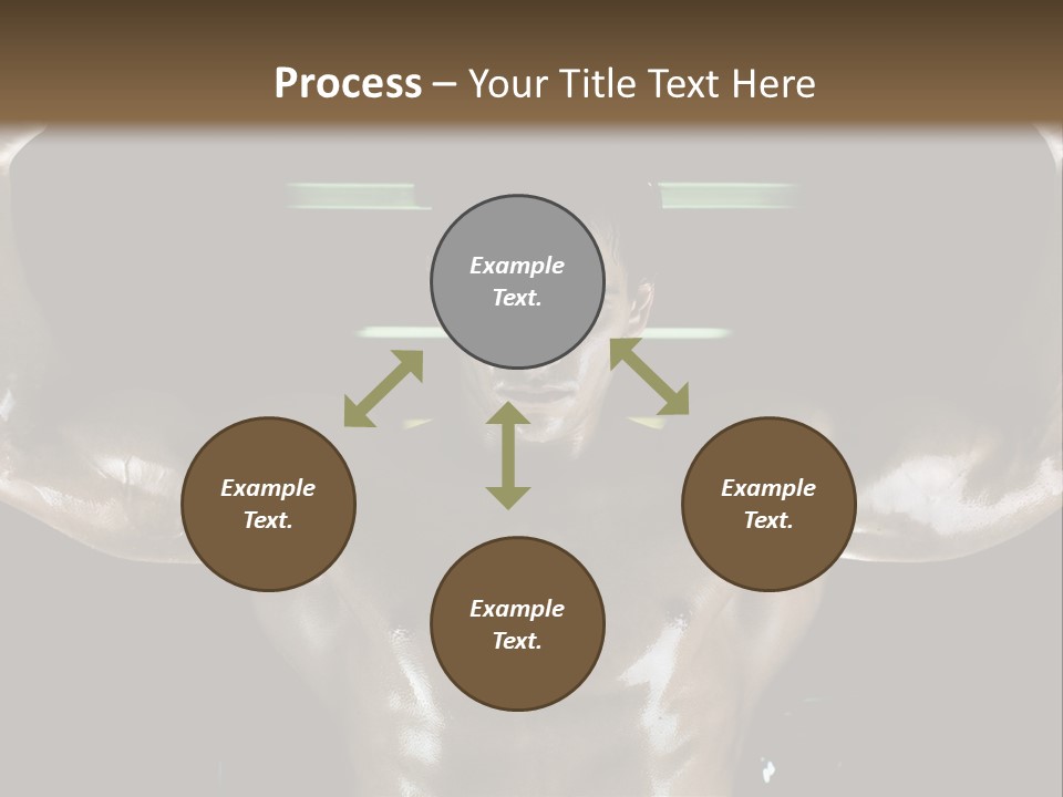 A Man Is Holding A Bar In His Hands PowerPoint Template