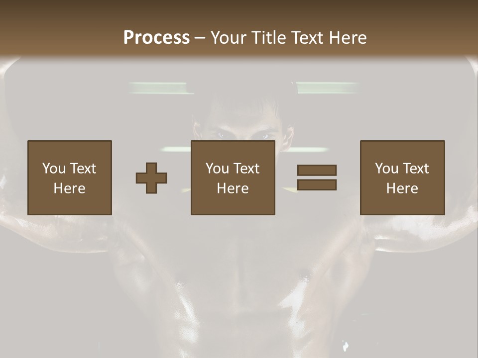 A Man Is Holding A Bar In His Hands PowerPoint Template