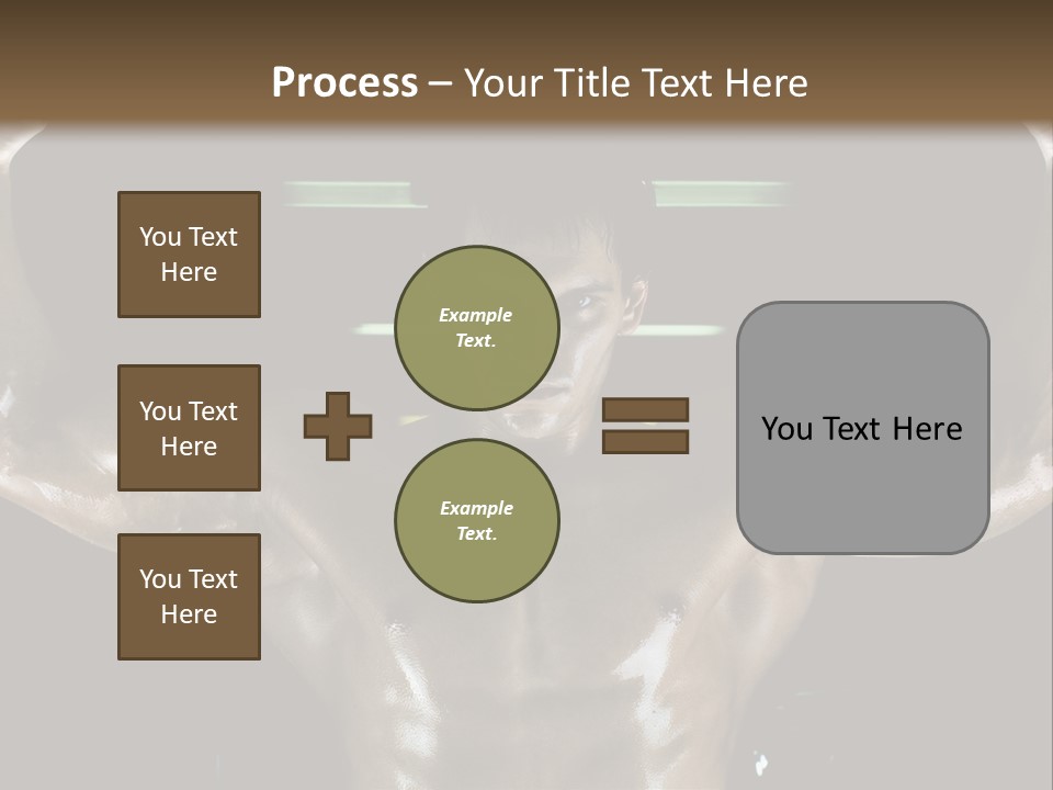 A Man Is Holding A Bar In His Hands PowerPoint Template