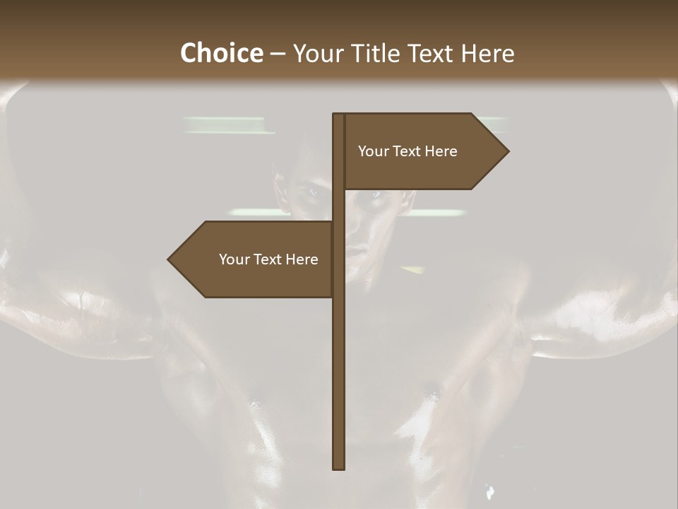 A Man Is Holding A Bar In His Hands PowerPoint Template