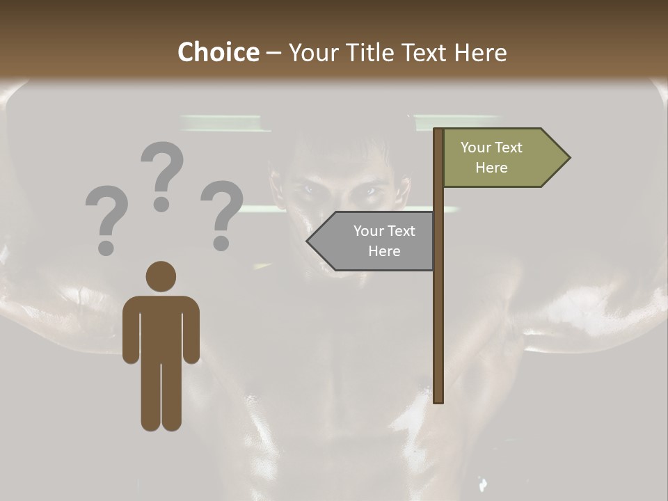 A Man Is Holding A Bar In His Hands PowerPoint Template