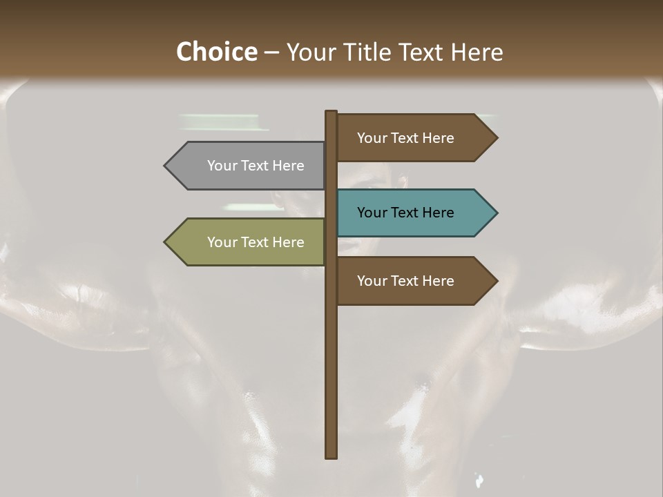 A Man Is Holding A Bar In His Hands PowerPoint Template