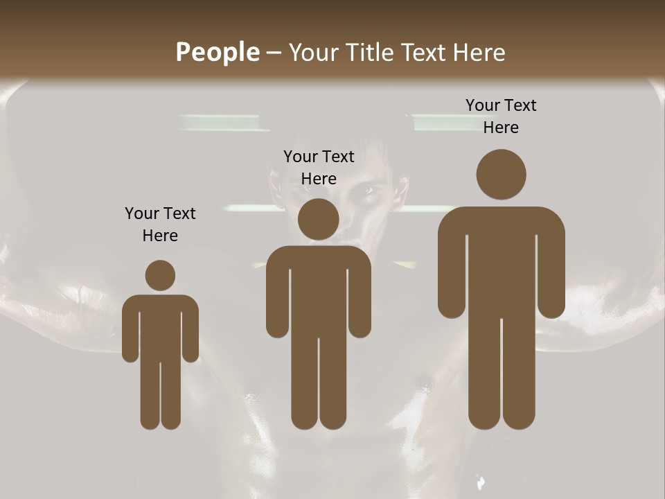 A Man Is Holding A Bar In His Hands PowerPoint Template