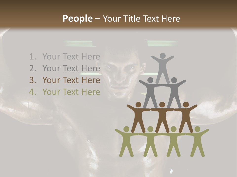 A Man Is Holding A Bar In His Hands PowerPoint Template