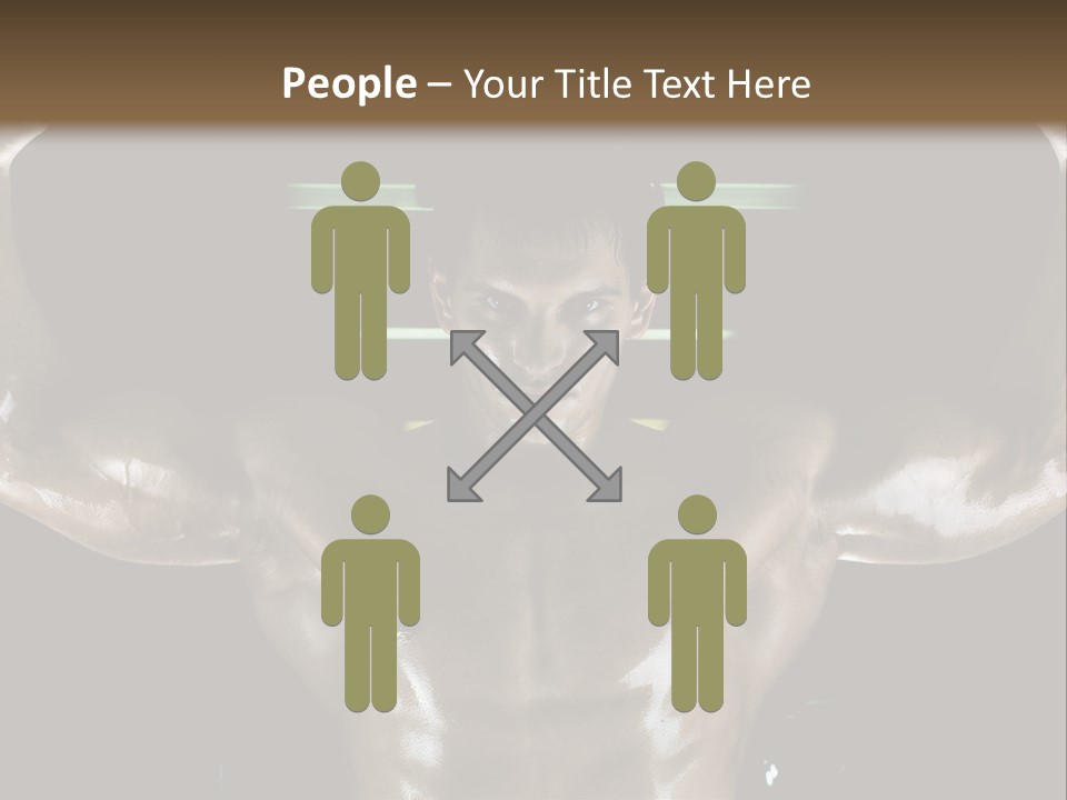 A Man Is Holding A Bar In His Hands PowerPoint Template