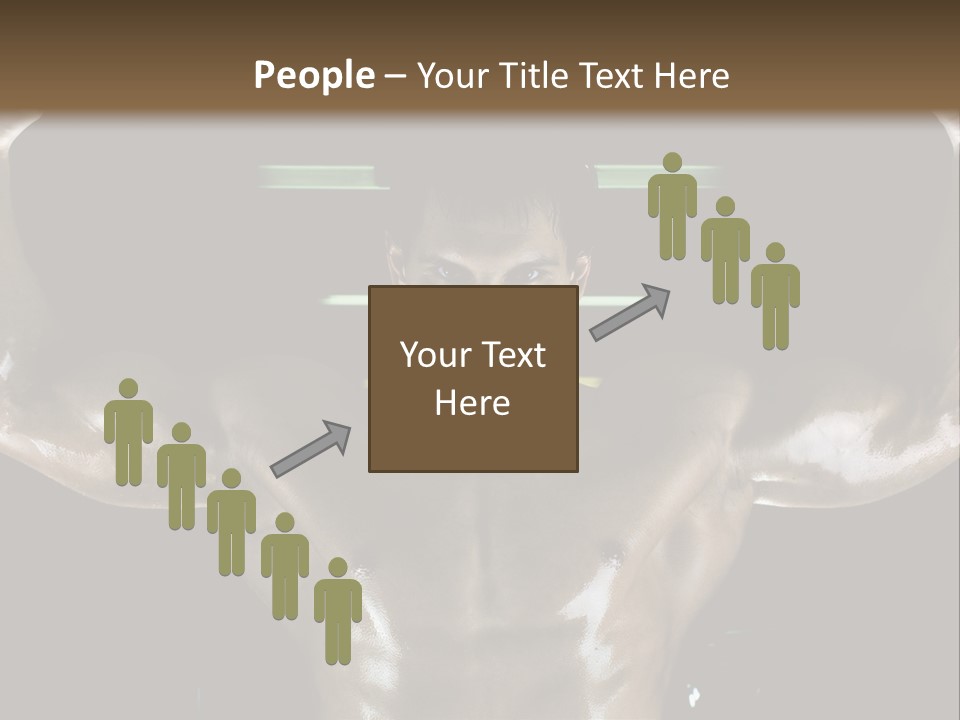 A Man Is Holding A Bar In His Hands PowerPoint Template