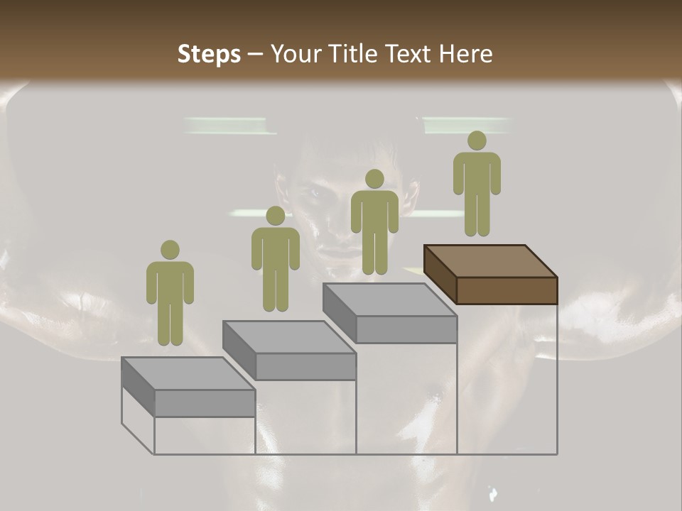 A Man Is Holding A Bar In His Hands PowerPoint Template