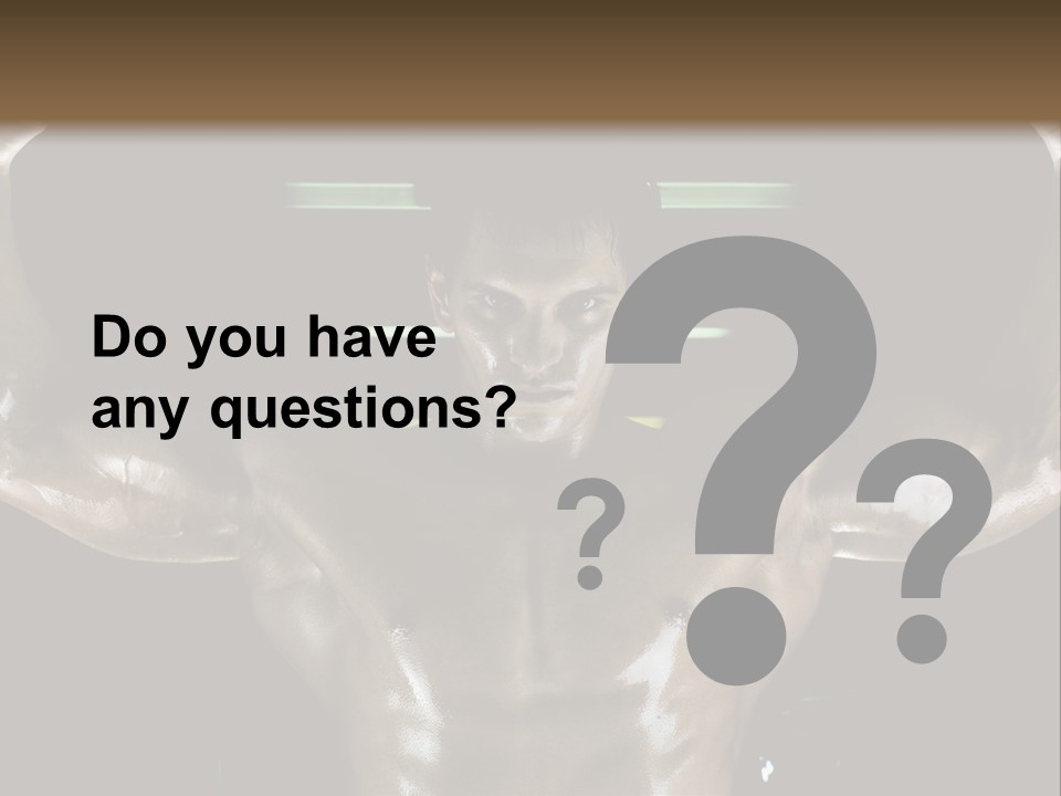 A Man Is Holding A Bar In His Hands PowerPoint Template