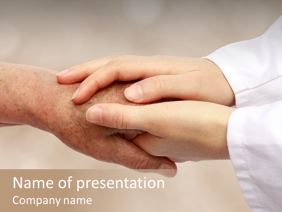 Adult Aiding Women PowerPoint Template