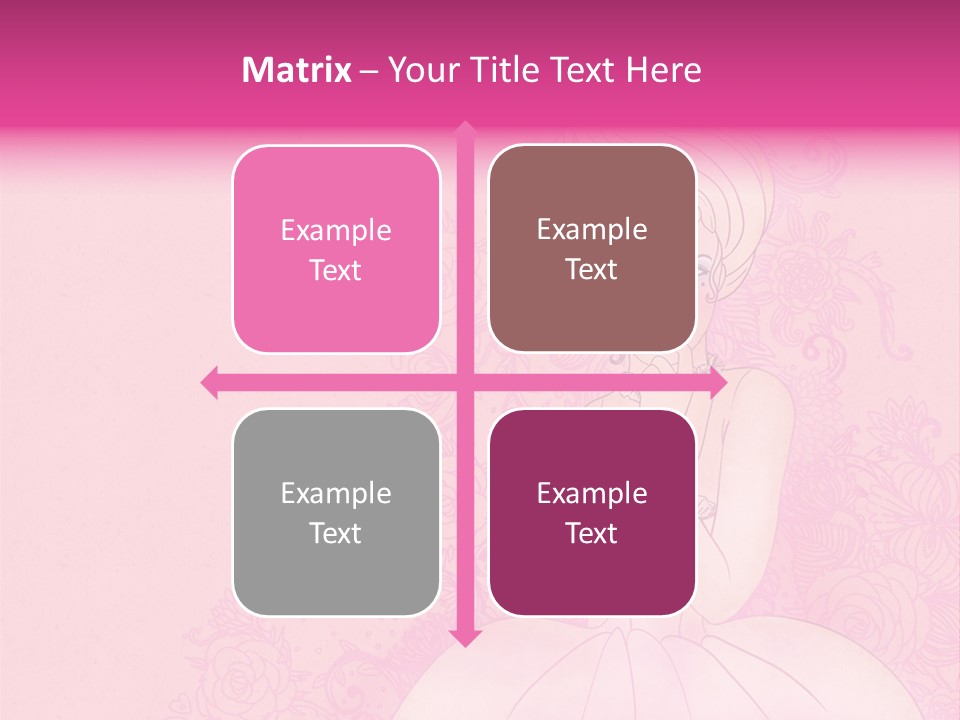 A Woman In A Pink Dress Sitting On A Pink Background PowerPoint Template