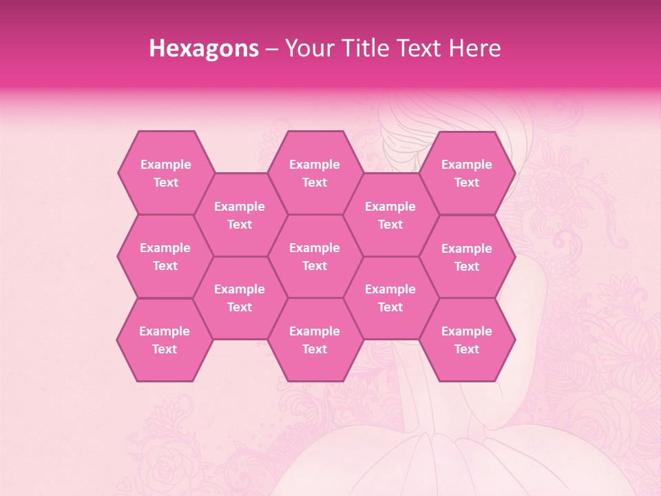A Woman In A Pink Dress Sitting On A Pink Background PowerPoint Template