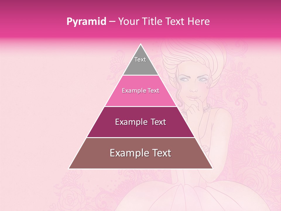 A Woman In A Pink Dress Sitting On A Pink Background PowerPoint Template