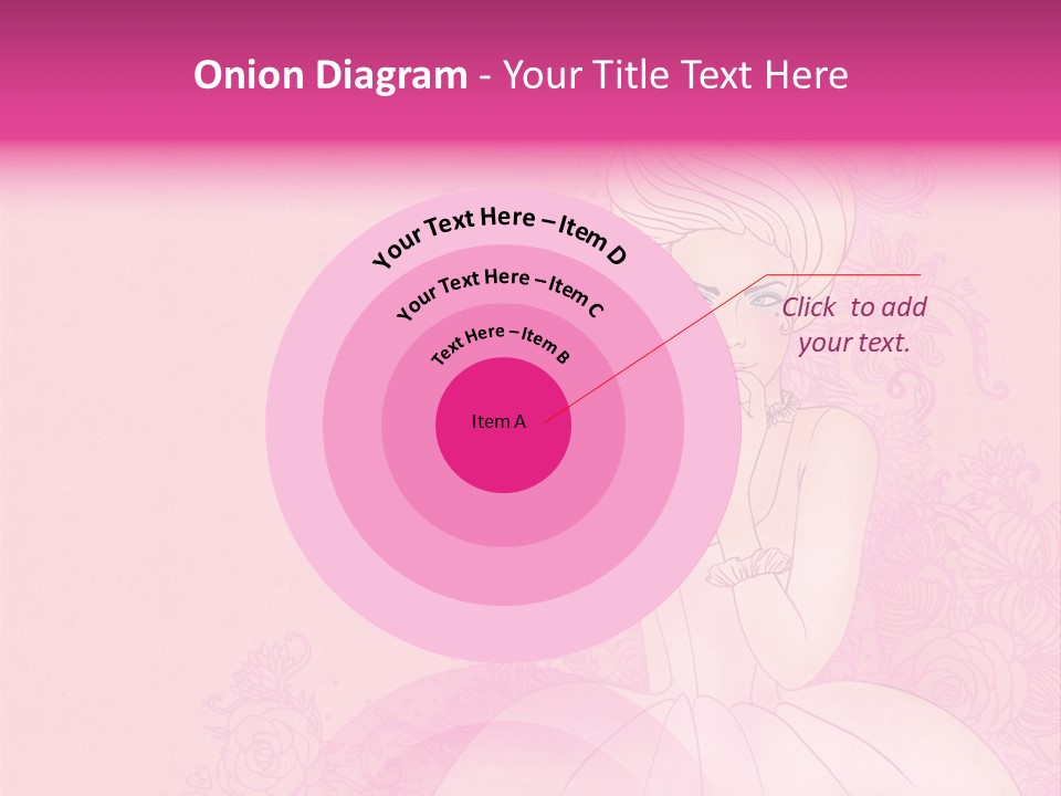 A Woman In A Pink Dress Sitting On A Pink Background PowerPoint Template
